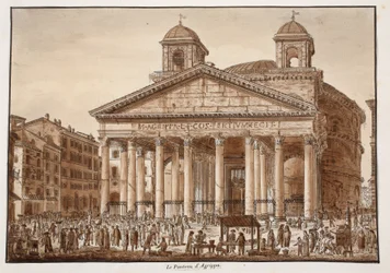 Het Pantheon van Agrippa, 1833